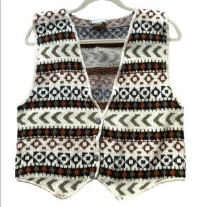 Backroad Blues vintage tribal print vest